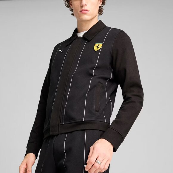 PUMA x Scuderia Ferrari Race Men’s Premium Jacket Black, Size Large (New) - Picture 2 of 16